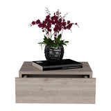 Mesa de Noche Milano Ceniza 40x13cm Flotante con Un Cajón - Mesas de Noche | Bylmo