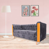 Sofá Steiner Gris 210x80cm Con Dos Cojines - Sofas y Poltronas | Bylmo