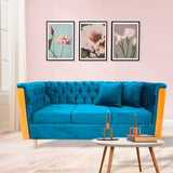 Sofá Steiner Turquesa 210x80cm Con Dos Cojines - Sofas y Poltronas | Bylmo