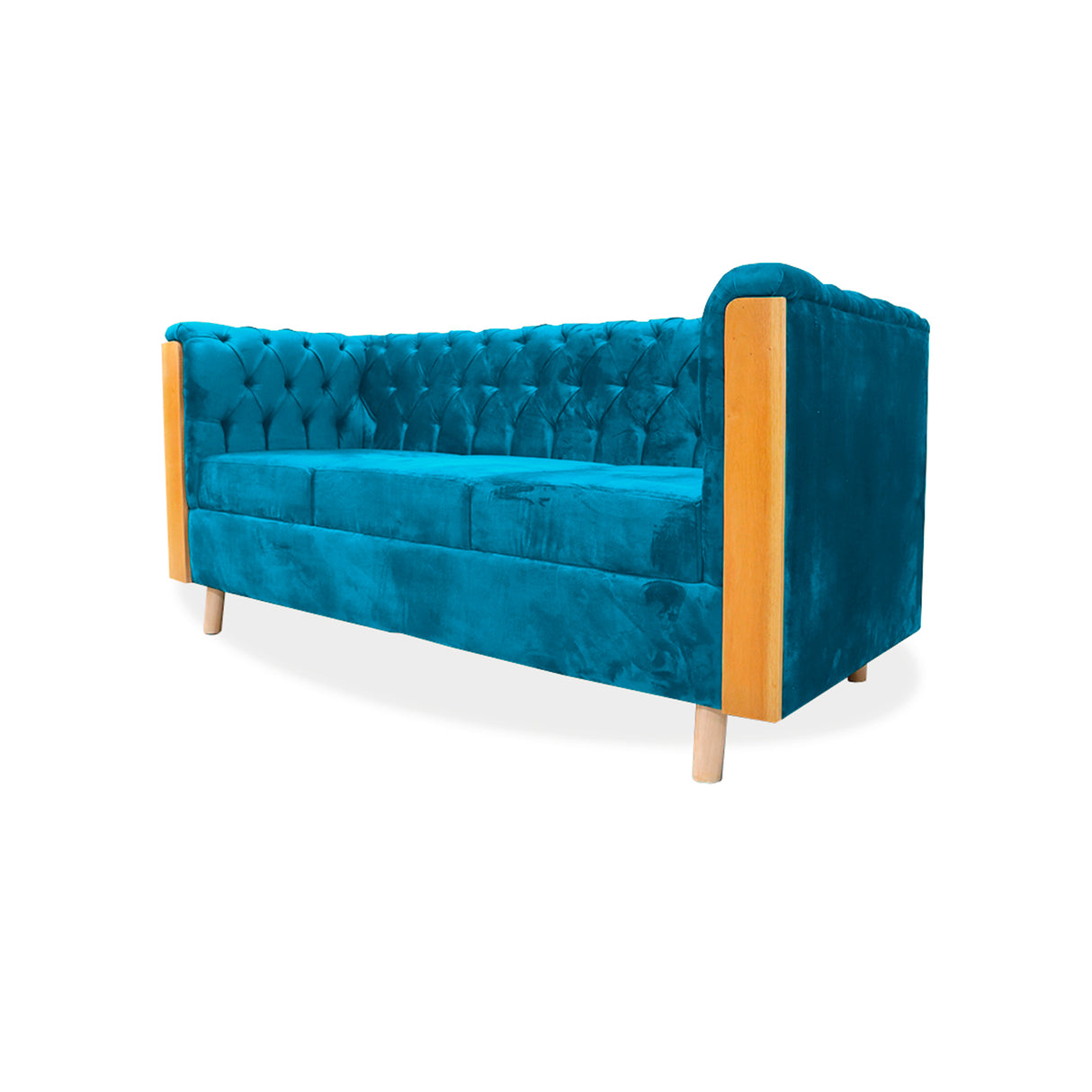 Sofá Steiner Turquesa 210x80cm Con Dos Cojines - Sofas y Poltronas | Bylmo