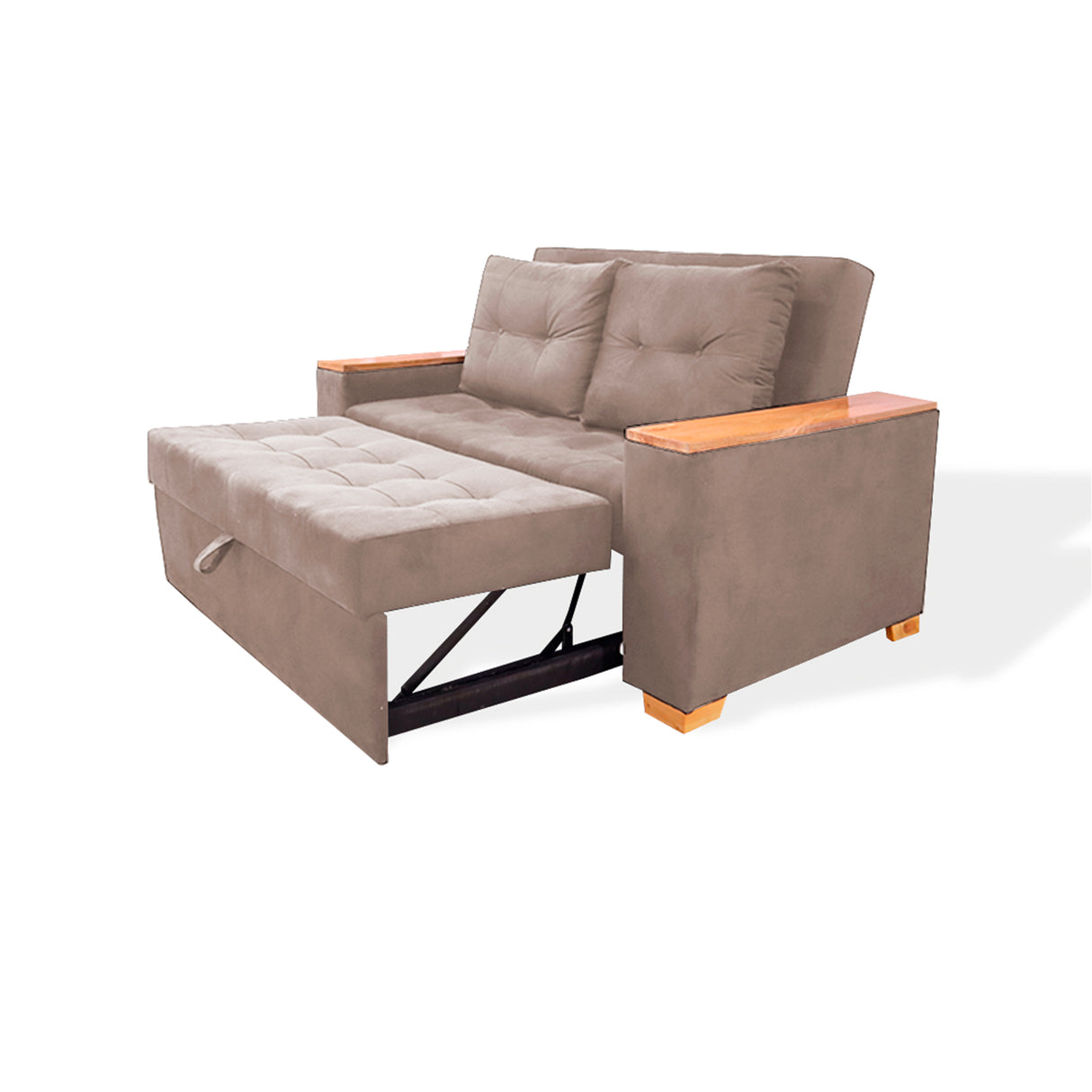 Sofá Cama Weber Camel 180x90cm con Cuatro Cojines - Sofas y Poltronas | Bylmo
