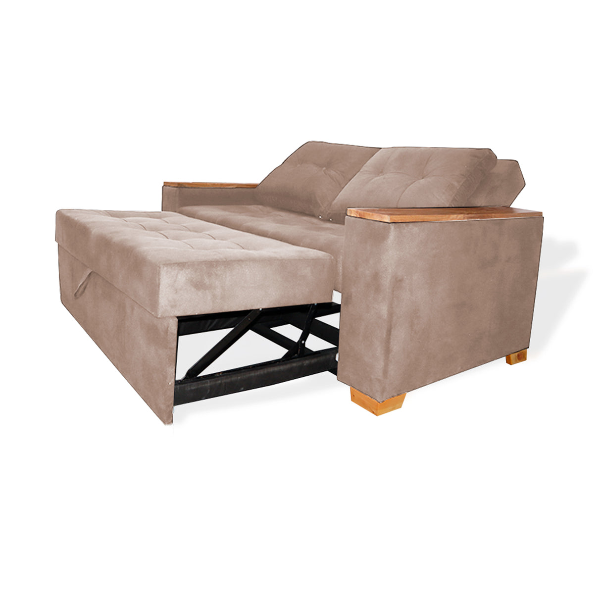 Sofá Cama Weber Camel 180x90cm con Cuatro Cojines - Sofas y Poltronas | Bylmo