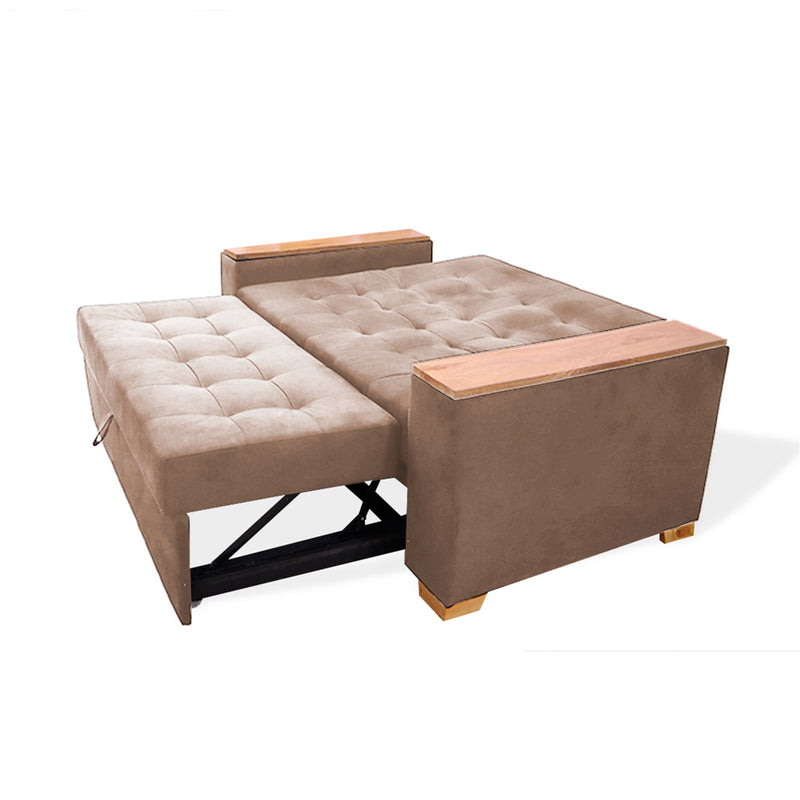 Sofá Cama Weber Camel 180x90cm Con Cuatro Cojines