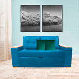 Sofá Cama Weber Turquesa 180x90cm con Cuatro Cojines - Sofas y Poltronas | Bylmo