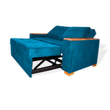 Sofá Cama Weber Turquesa 180x90cm con Cuatro Cojines - Sofas y Poltronas | Bylmo