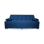 Sofá Cama Portmann Azul Petróleo 190x95cm Con Cuatro Cojines