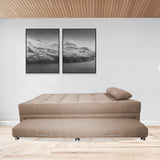 Sofá Cama Portmann Camel 190x95cm con Cuatro Cojines - Sofas y Poltronas | Bylmo