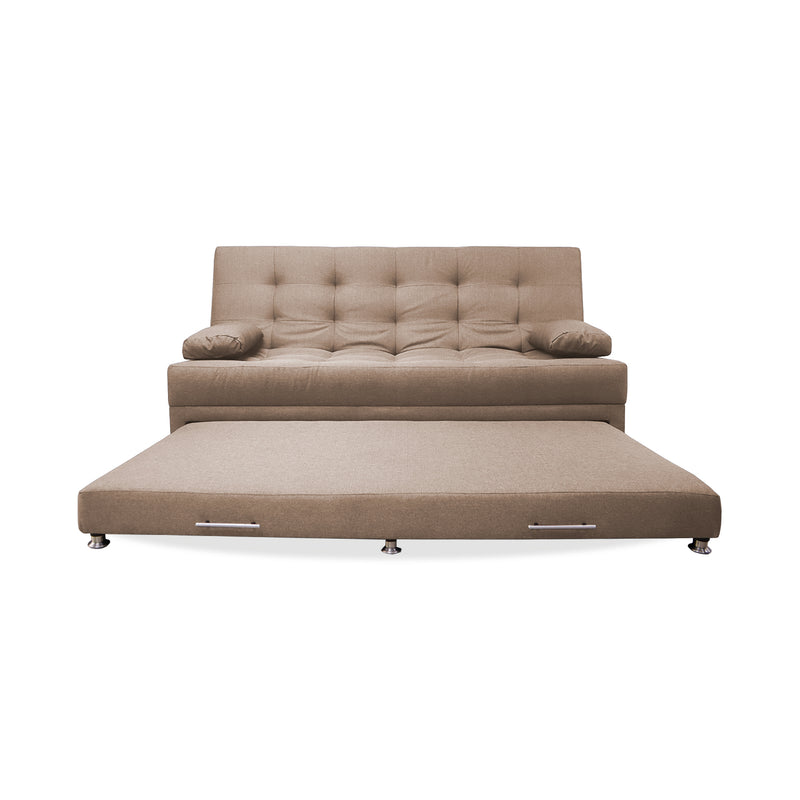 Sofá Cama Portmann Camel 190x95cm Con Cuatro Cojines