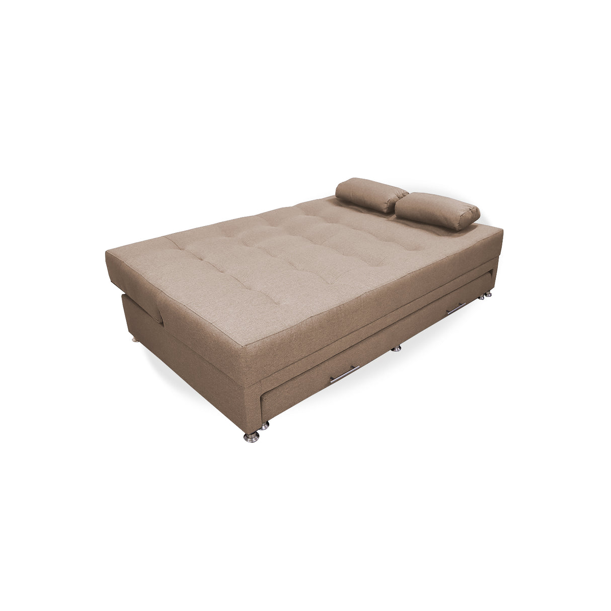 Sofá Cama Portmann Camel 190x95cm con Cuatro Cojines - Sofas y Poltronas | Bylmo