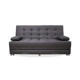 Sofá Cama Portmann Gris 190x95cm con Cuatro Cojines - Sofas y Poltronas | Bylmo