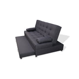 Sofá Cama Portmann Gris 190x95cm con Cuatro Cojines - Sofas y Poltronas | Bylmo
