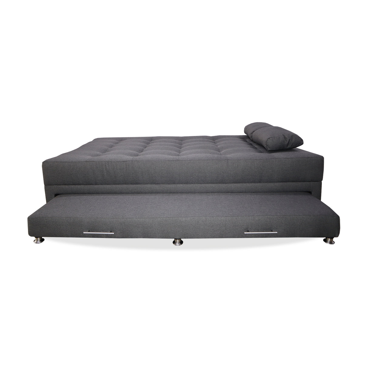 Sofá Cama Portmann Gris 190x95cm con Cuatro Cojines - Sofas y Poltronas | Bylmo