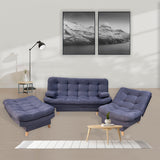 Sala Clic Clac Keller Gris 175x90cm con Dos Sillas Clic Clac y Un Sofá Cama - Sofas y Poltronas | Bylmo