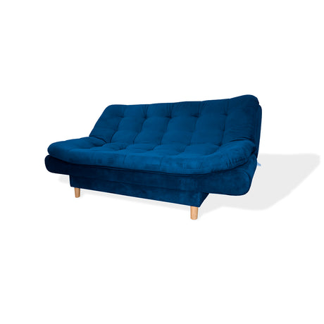 Sofá Cama Meier Azul Petróleo 175x90cm con Dos Cojines - Sofas y Poltronas | Bylmo