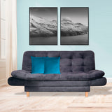 Sofá Cama Meier Gris 175x90cm con Dos Cojines - Sofas y Poltronas | Bylmo