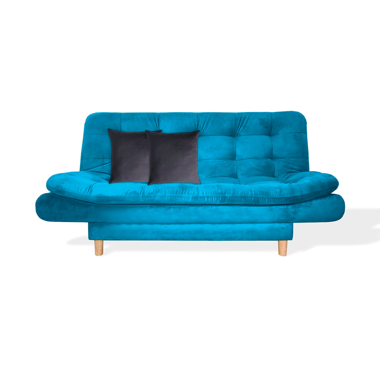 Sofá Cama Meier Turquesa 175x90cm con Dos Cojines - Sofas y Poltronas | Bylmo