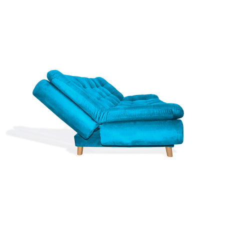 Sofá Cama Meier Turquesa 175x90cm con Dos Cojines - Sofas y Poltronas | Bylmo