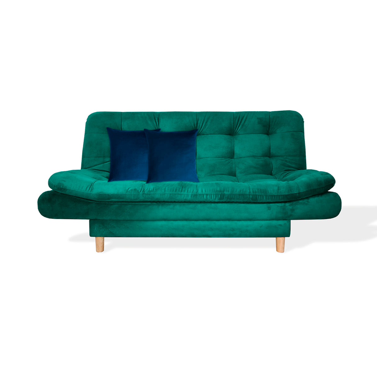 Sofá Cama Meier Verde 175x90cm con Dos Cojines - Sofas y Poltronas | Bylmo