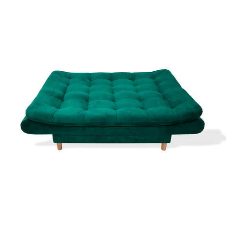 Sofá Cama Meier Verde 175x90cm con Dos Cojines - Sofas y Poltronas | Bylmo