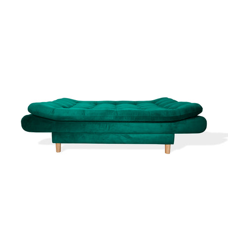 Sofá Cama Meier Verde 175x90cm con Dos Cojines - Sofas y Poltronas | Bylmo