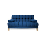 Sofá Cama Baumann Azul Petróleo 180x90cm con Cuatro Cojines - Sofas y Poltronas | Bylmo