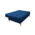 Sofá Cama Baumann Azul Petróleo 180x90cm Con Cuatro Cojines