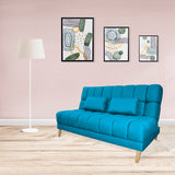 Sofá Cama Baumann Turquesa 180x90cm con Cuatro Cojines - Sofas y Poltronas | Bylmo