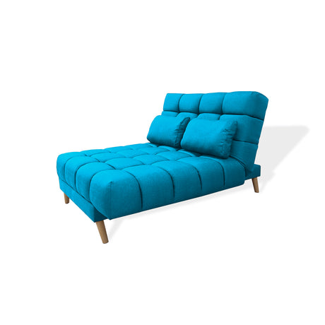 Sofá Cama Baumann Turquesa 180x90cm con Cuatro Cojines - Sofas y Poltronas | Bylmo