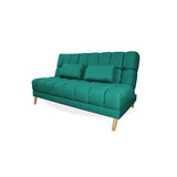 Sofá Cama Baumann Verde 180x90cm con Cuatro Cojines - Sofas y Poltronas | Bylmo