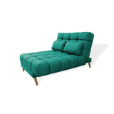 Sofá Cama Baumann Verde 180x90cm con Cuatro Cojines - Sofas y Poltronas | Bylmo