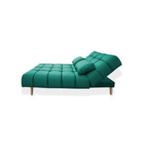 Sofá Cama Baumann Verde 180x90cm con Cuatro Cojines - Sofas y Poltronas | Bylmo