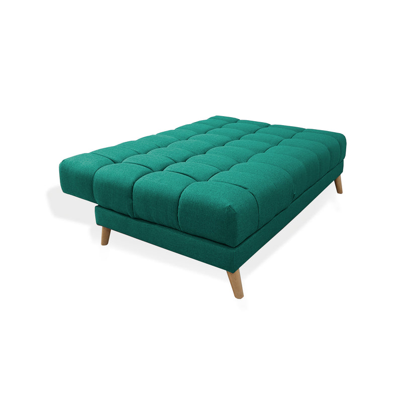 Sofá Cama Baumann Verde 180x90cm Con Cuatro Cojines