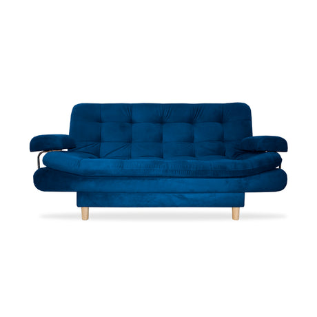 Sofá Cama Keller Azul Petróleo 175x90cm con Dos Cojines - Sofas y Poltronas | Bylmo