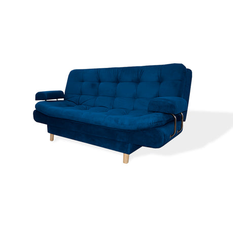 Sofá Cama Keller Azul Petróleo 175x90cm con Dos Cojines - Sofas y Poltronas | Bylmo