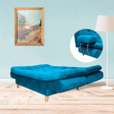 Sofá Cama Keller Turquesa 175x90cm con Dos Cojines - Sofas y Poltronas | Bylmo