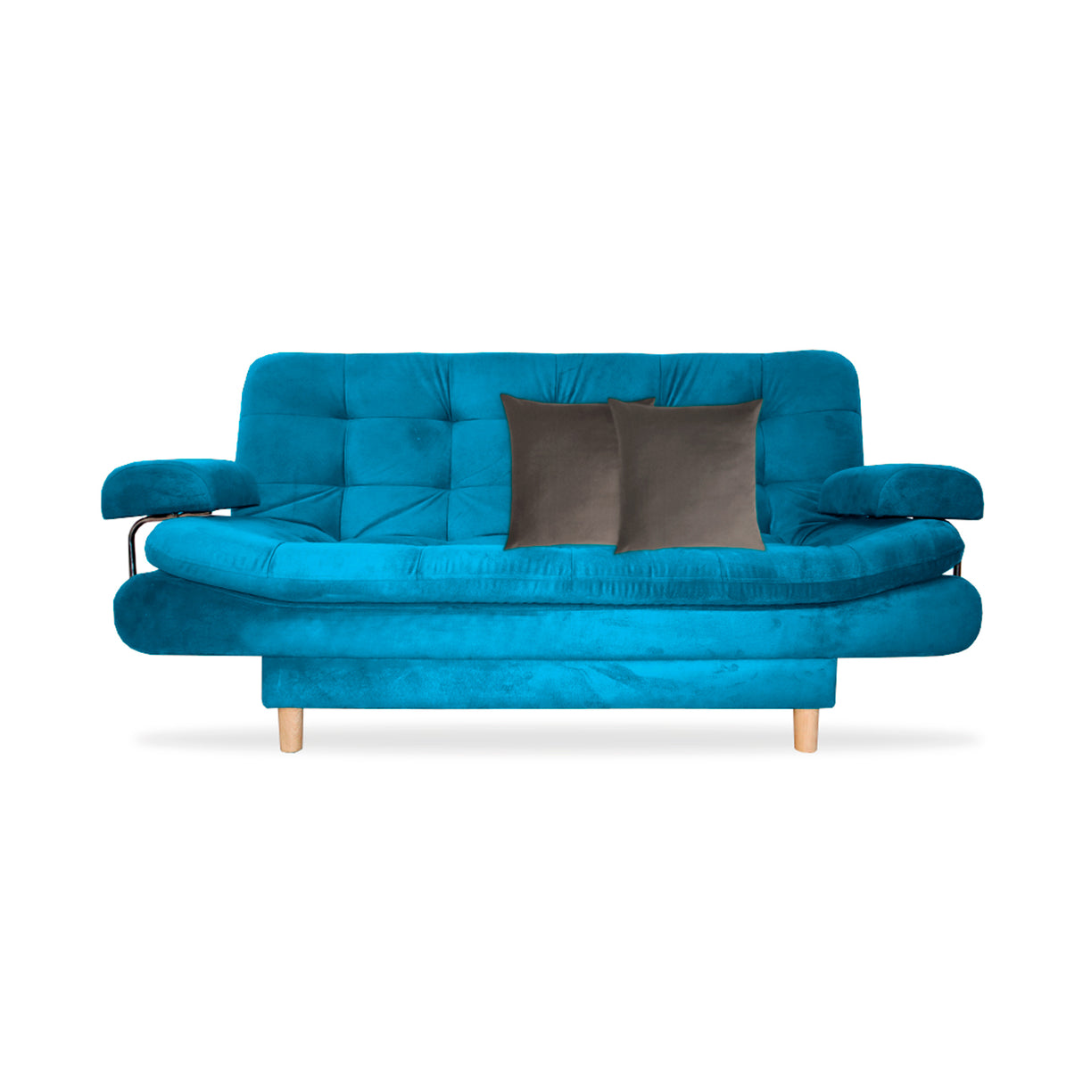 Sofá Cama Keller Turquesa 175x90cm con Dos Cojines - Sofas y Poltronas | Bylmo