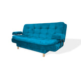 Sofá Cama Keller Turquesa 175x90cm con Dos Cojines - Sofas y Poltronas | Bylmo