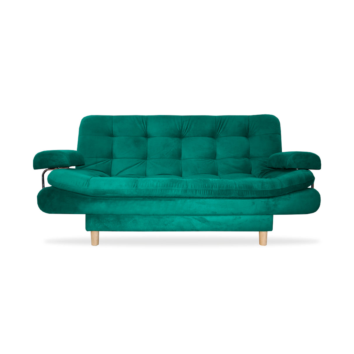 Sofá Cama Keller Verde 175x90cm con Dos Cojines - Sofas y Poltronas | Bylmo