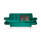 Sofá Cama Keller Verde 175x90cm con Dos Cojines - Sofas y Poltronas | Bylmo