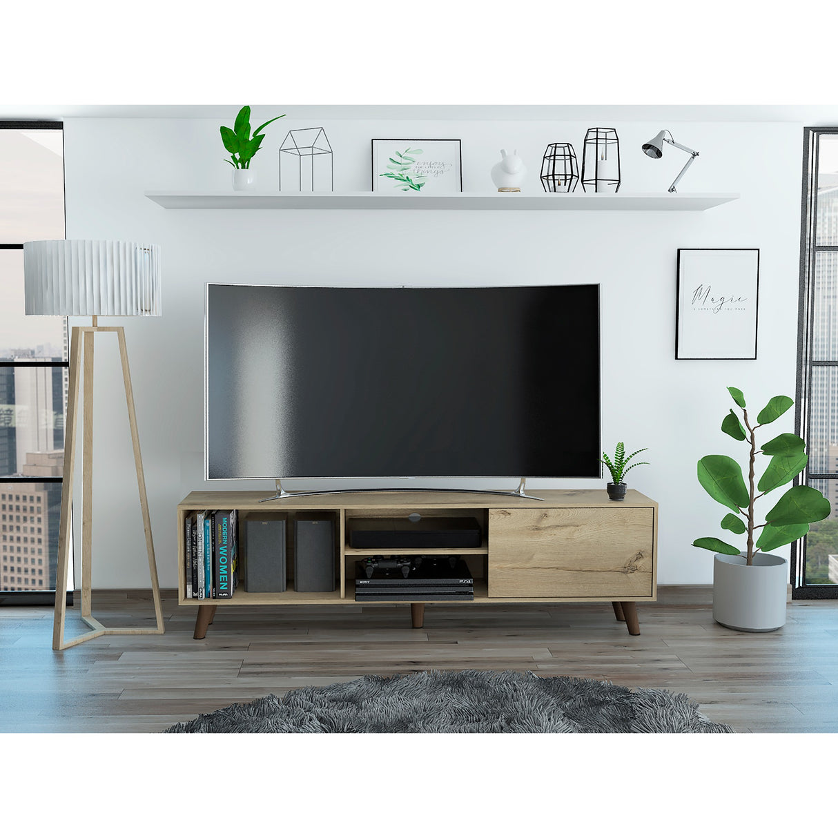 Rack de TV Cincinatti Duna 180x52.5cm Para TV hasta 45 Pulgadas - Muebles de TV | Bylmo