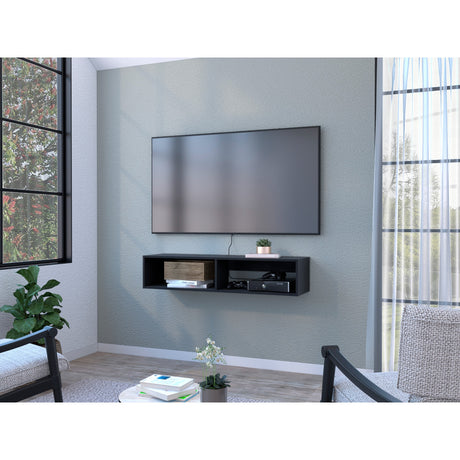 Repisa para TV Multy Wengue 121.1x25.3cm Para TV hasta 45 Pulgadas - MUEBLES DE TV | Bylmo