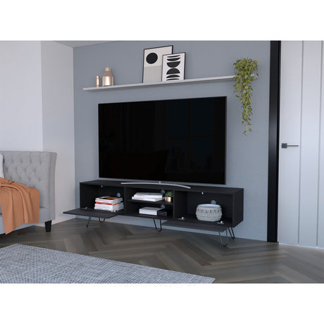 Rack de TV Vassel Wengue 180x52.5cm Para TV hasta 70 Pulgadas - Muebles de TV | Bylmo