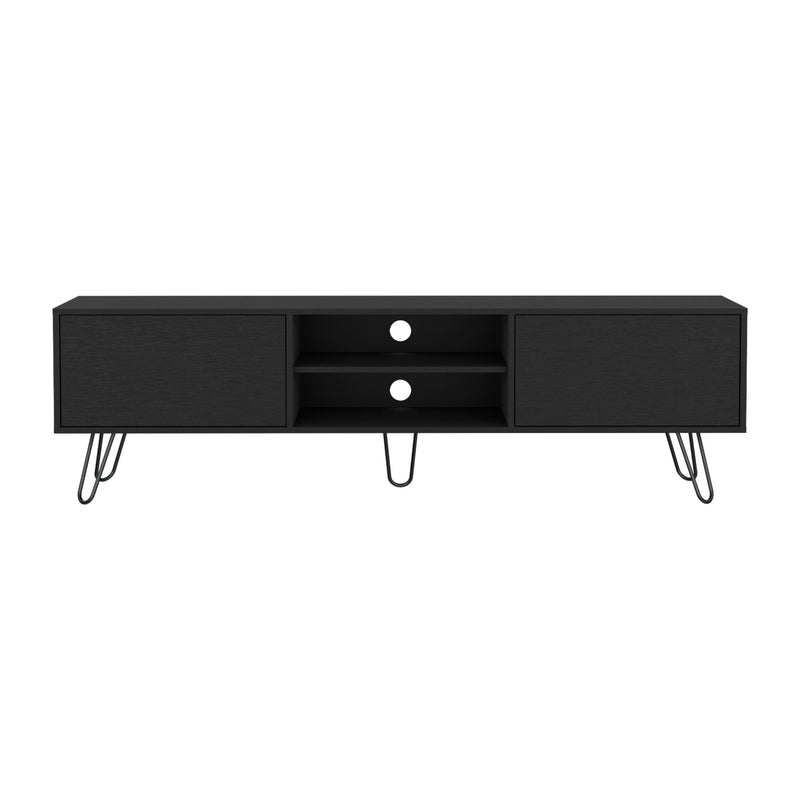 Rack De Tv Vassel Wengue 180x52.5cm Para Tv Hasta 70 Pulgadas