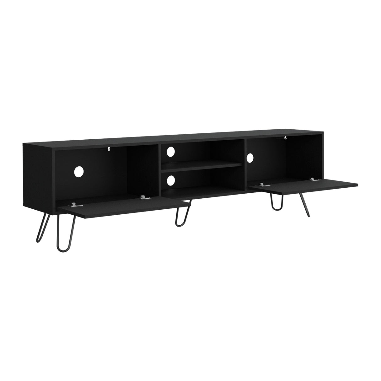 Rack de TV Vassel Wengue 180x52.5cm Para TV hasta 70 Pulgadas - Muebles de TV | Bylmo