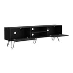 Rack De Tv Vassel Wengue 180x52.5cm Para Tv Hasta 70 Pulgadas