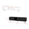 Rack De Tv Vassel Wengue 180x52.5cm Para Tv Hasta 70 Pulgadas