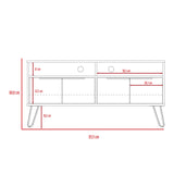 Mesa para TV Vegas Miel 121.5x60.6cm Para TV hasta 55 Pulgadas - Muebles de TV | Bylmo