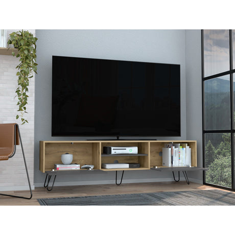 Rack de TV Vassel Macadamia 180x52.5cm Para TV hasta 70 Pulgadas - MUEBLES DE TV | Bylmo