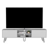 Rack De Tv Vassel Blanco 180x52.5cm Para Tv Hasta 70 Pulgadas