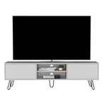 Rack De Tv Vassel Blanco 180x52.5cm Para Tv Hasta 70 Pulgadas